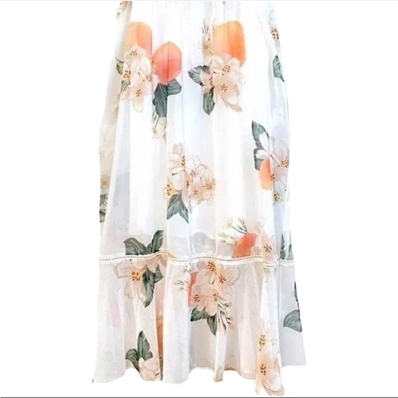 FARM Rio x Anthropologie Eloisa Boho Floral Flowy Cottagecore Midi Dress Size M - Picture 9 of 16